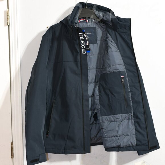 Blue- Tommy Hilfiger Men's Performance Jacket - Picture 7 of 8